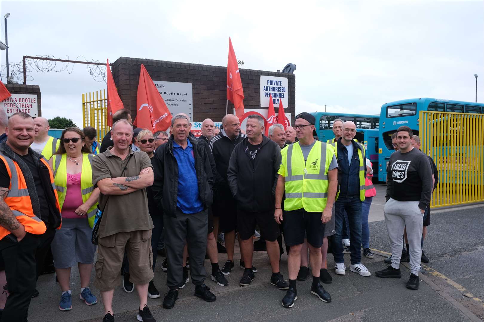 Picketing Arriva drivers during previous strike action