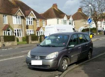 The council is attempting to tackle street traders who line main roads. This car was pictured parked in Canterbury Road. Picture: Shepway District Council