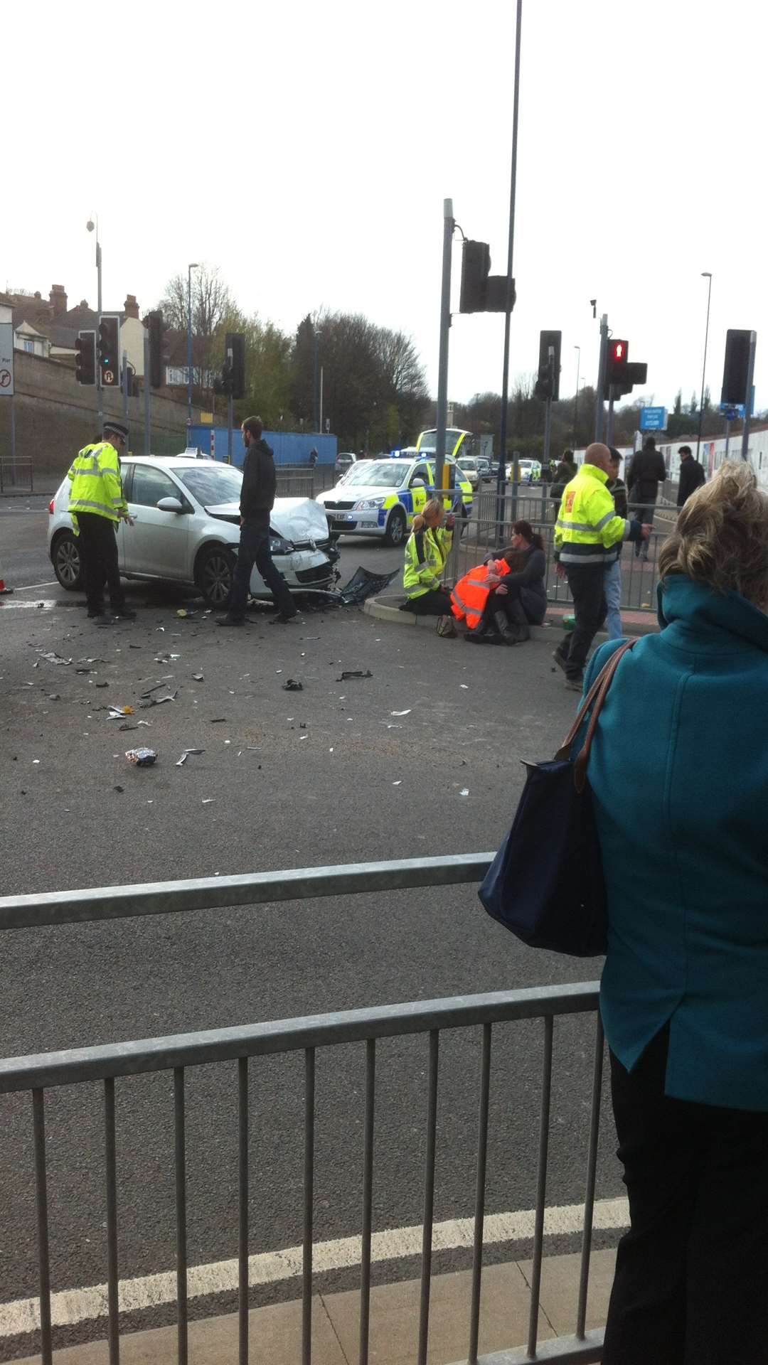 The scene of the crash in Pier Road, Gillingham