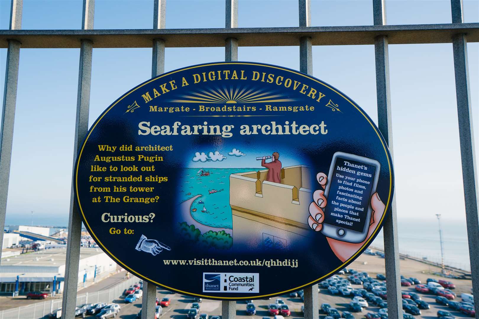 Digital discovery plaque at Pugin's Grange. Picture: Thanet District Council