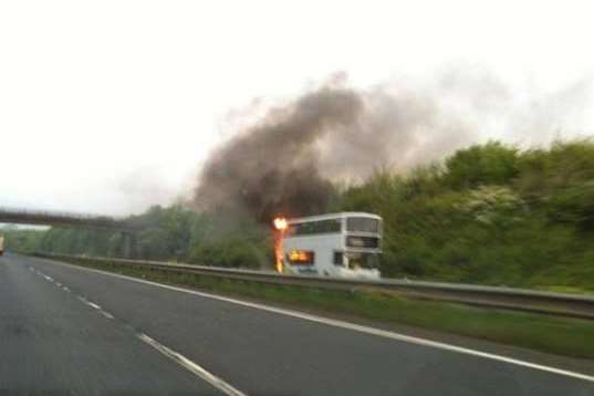 Buzzlines bus on fire