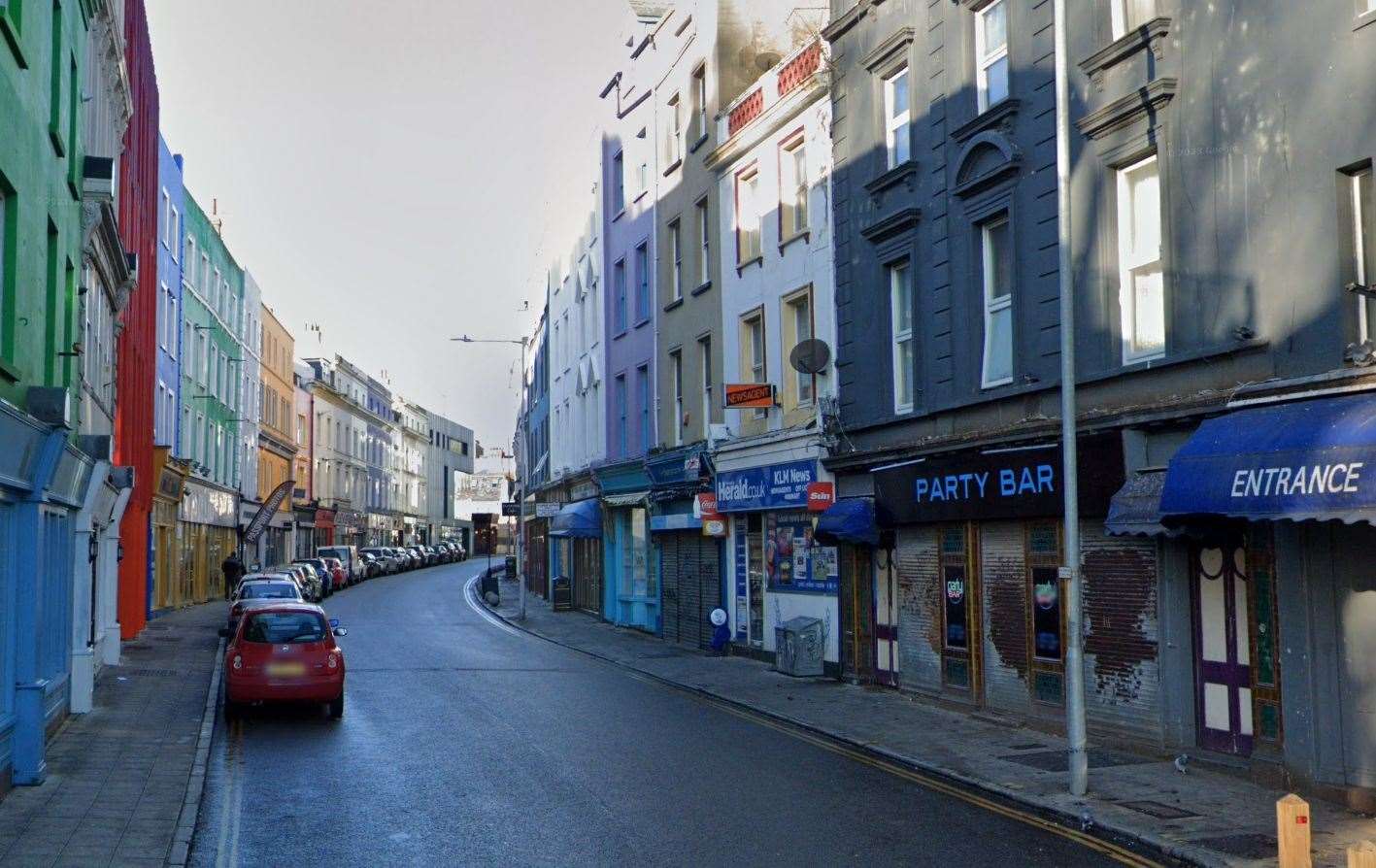 A business in Tontine Street, Folkestone also reported a burglary to police during this period. Picture: Google