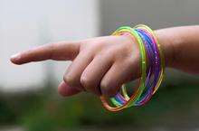 Bracelets such as these are being worn by children in schools