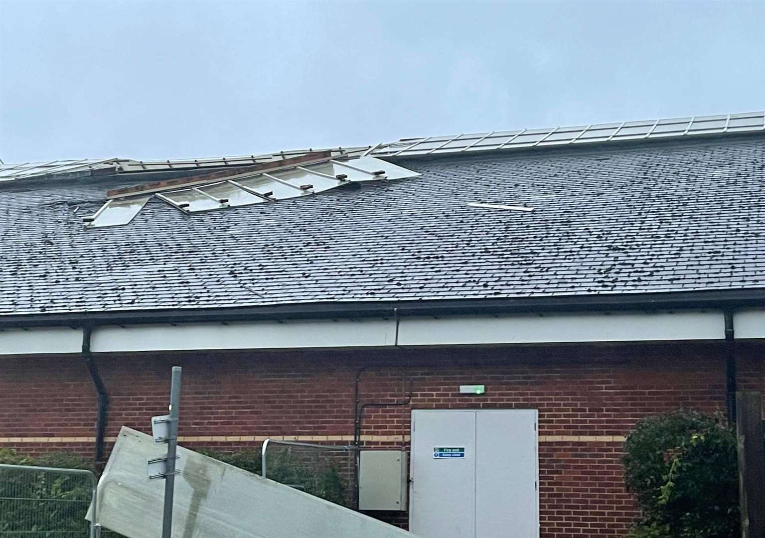 Damage to Tenterden Leisure Centre