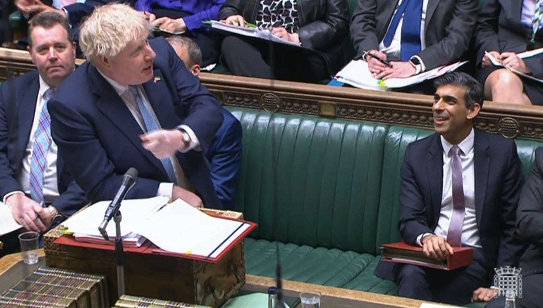 Prime Minister Boris Johnson with Chancellor of the Exchequer Rishi Sunak (House of Commons/PA)