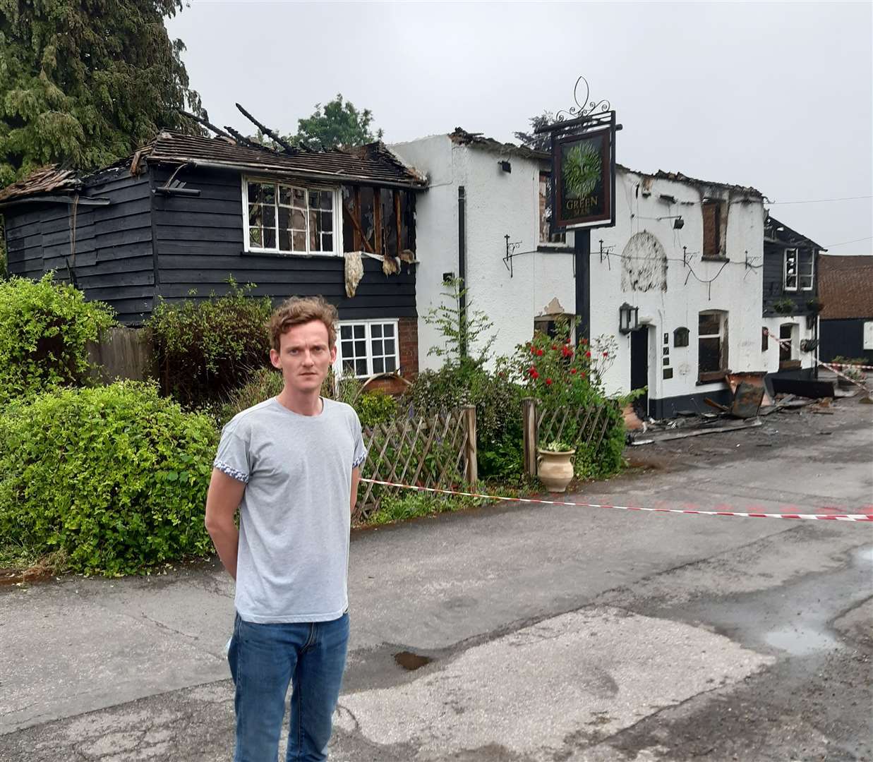 Pub owner Alex Brooks says he's lost everything after fire destroyed the Green Man in Hodsall Street last night (48318953)