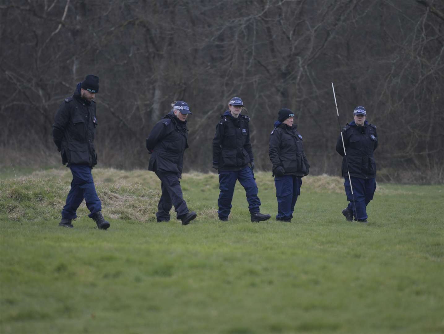 Officers on part of the nine-hole pitch and putt on Wednesday morning. Picture: Barry Goodwin