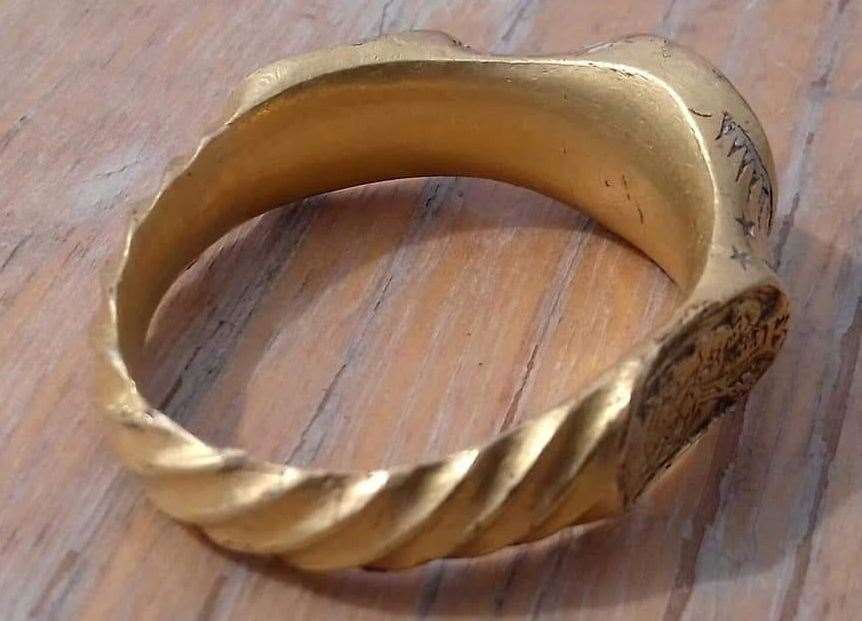 The solid gold ring