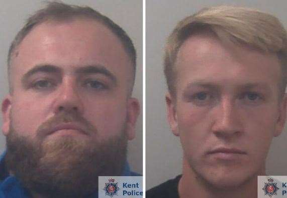 Drug dealers Thomas Ambler and Lewis Spratt have been jailed for a total of almost 15 years. Photo: Kent Police