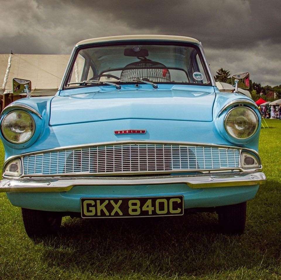 The distinct Ford Anglia, now stolen. Facebook picture, permission of Steven Wickenden