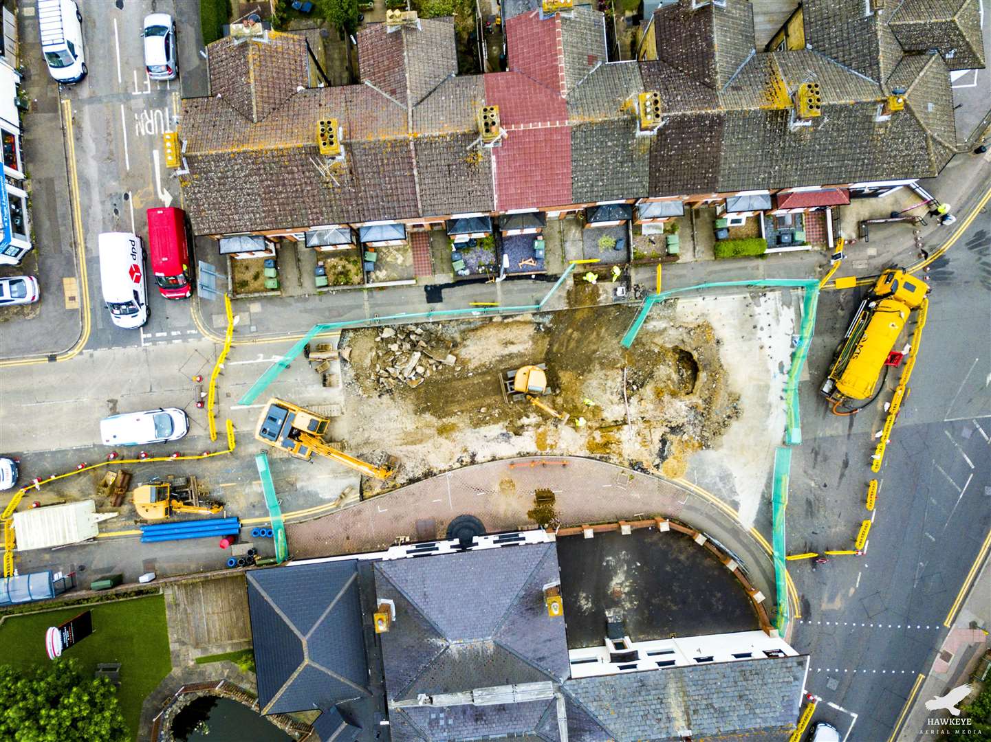 Amazing drone photo shows the extent of the excavation. Image: HawkEye Aerial Media Ltd