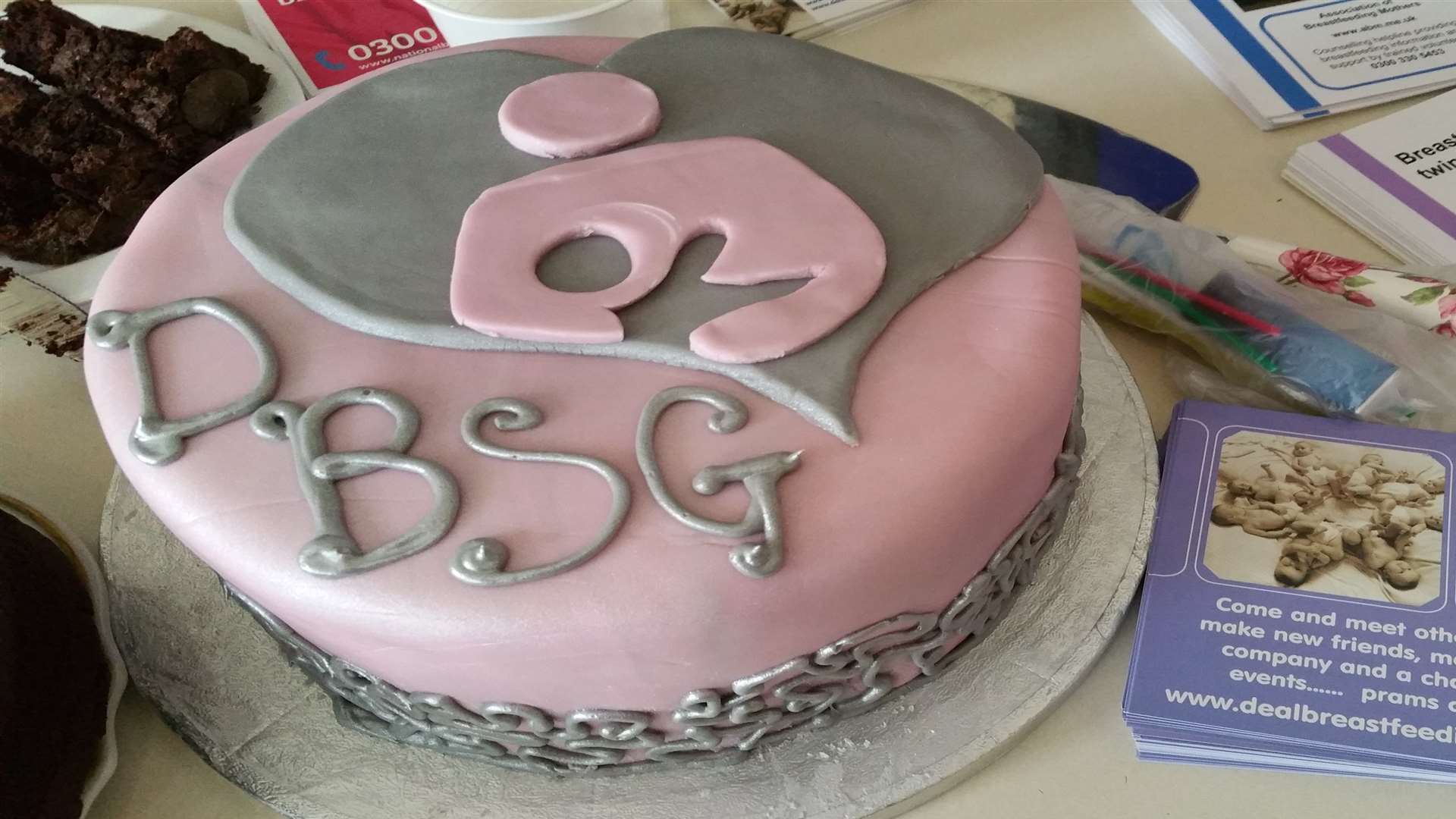 The cake, made by Laura Newing, marked the fourth birthday of Deal Breastfeeding Support Group