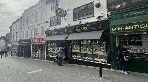 Cornell jewellers' building in Gabriel's Hill, Maidstone, has gone on the market for £500,000. Picture: Rightmove