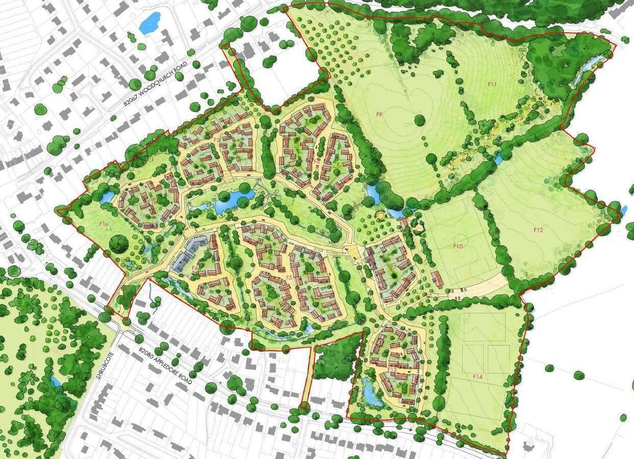 The masterplan for Appledore Road produced by Wates (9815787)