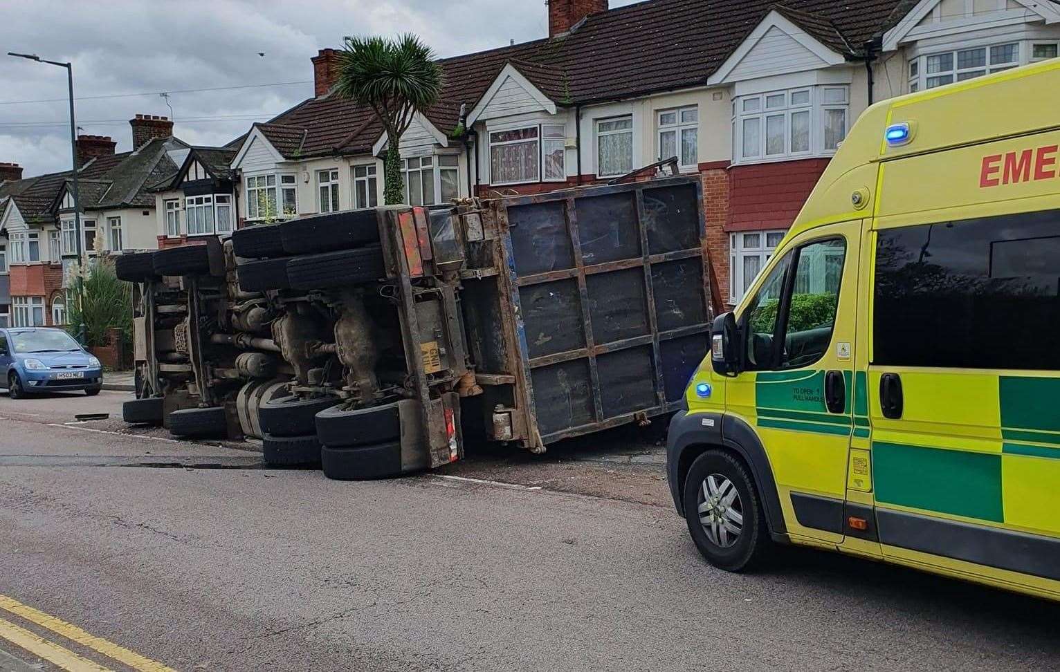 A man was killed after a lorry overturned in Strood. Picture: Clint Else