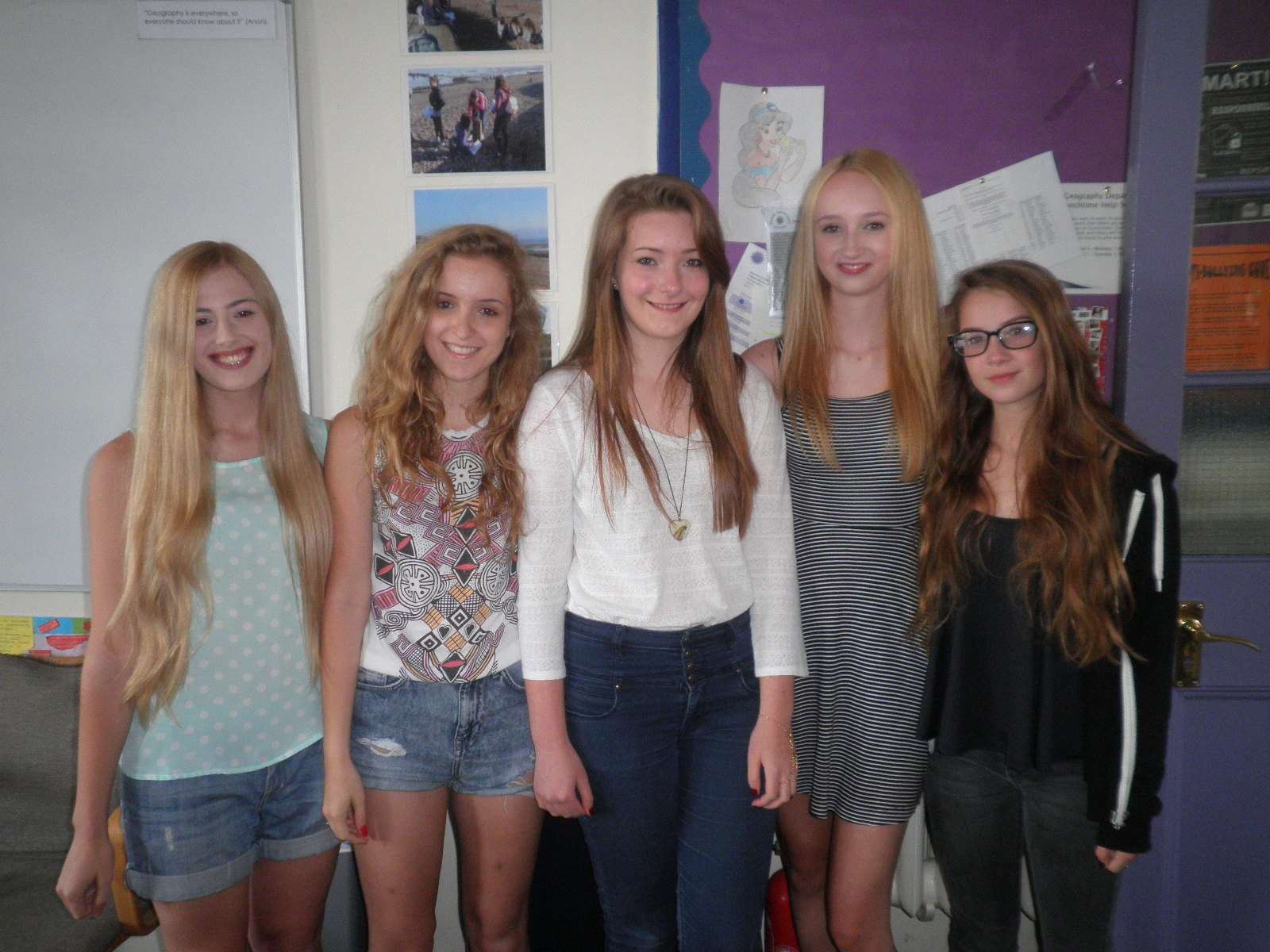 Rosie Hook, Molly Cordery, Lucy Wright, Emily Williams and Lena Blacker.