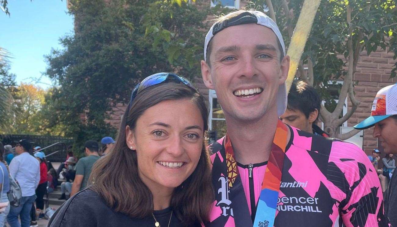 Olivier van den Bent-Kelly and Katie Good are avid triathletes and have competed in a number of events. Picture: Olivier van den Bent-Kelly