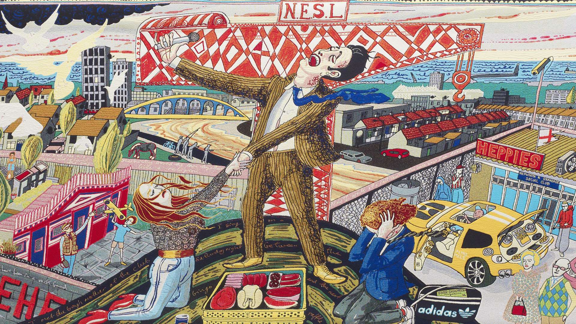 The Agony in the Car Park part of Grayson Perry's the Vanity of Small Differences exhibition