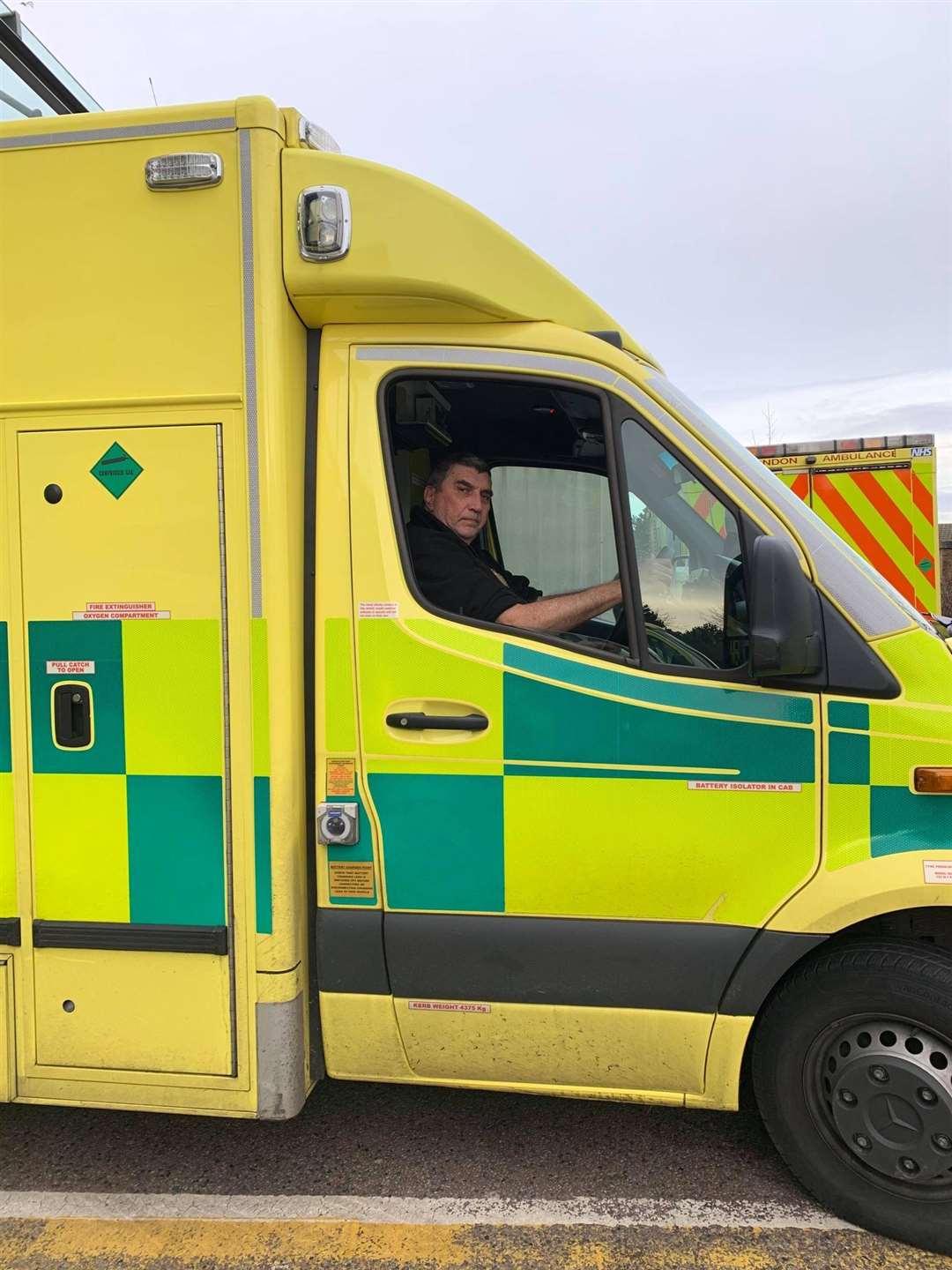 Behind the wheel again: former policeman Melvin Hopper is driving ambulances in London