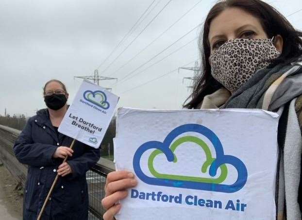 Dartford Clean Air campaigners Mandy Cook, left and Cllr Laura Edie, right