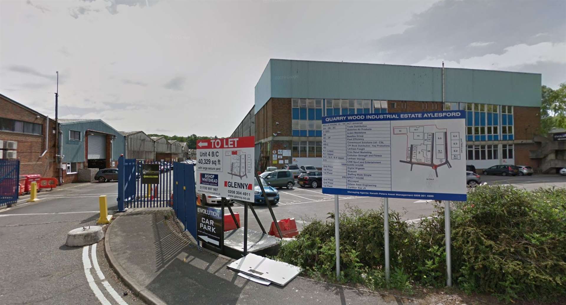 There was a suspected gas leak at Quarry Wood Industrial Estate in Aylesford. Picture: Google