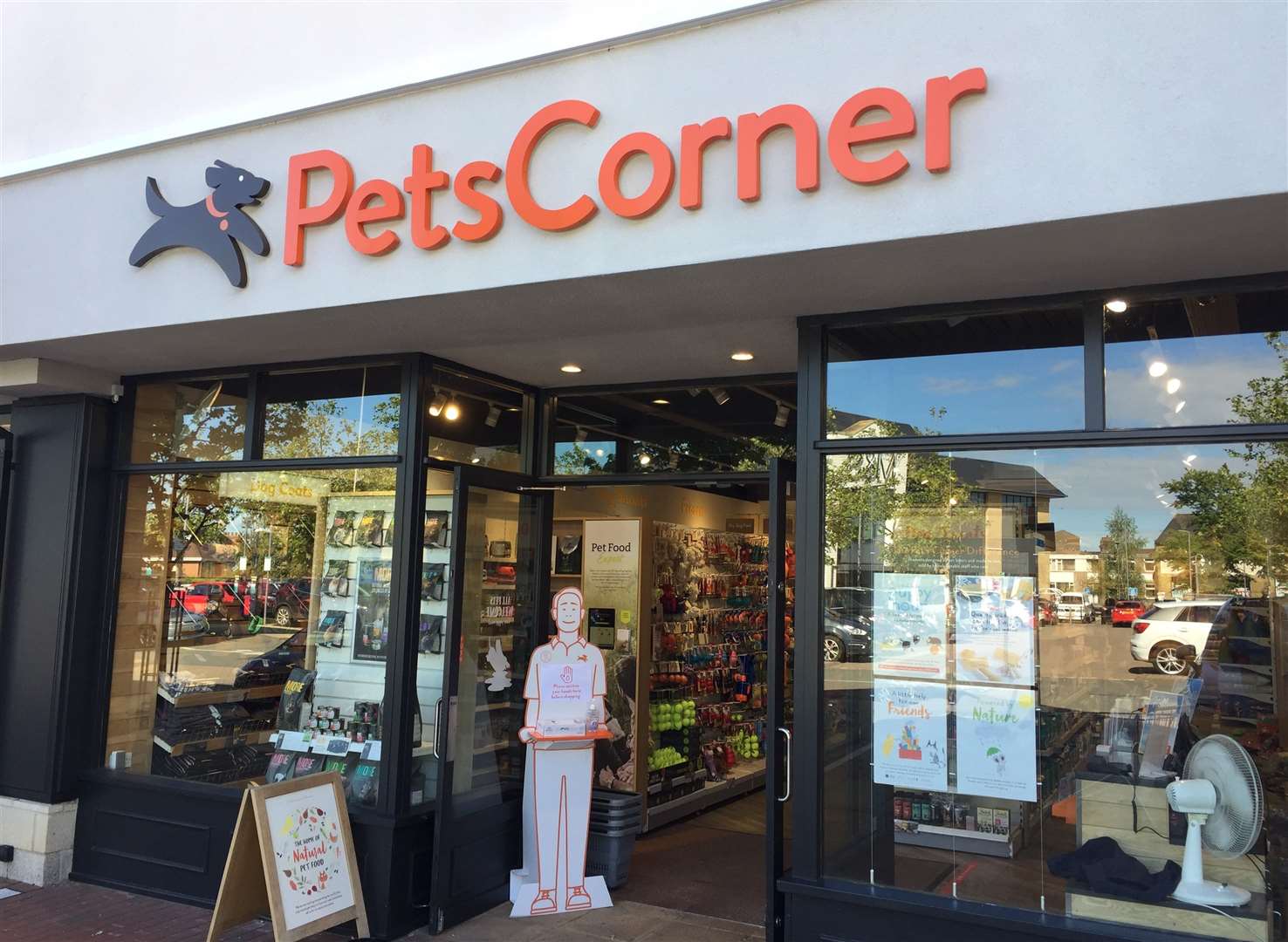 Pets Corner in Sevenoaks has hand sanitiser available for customers to use