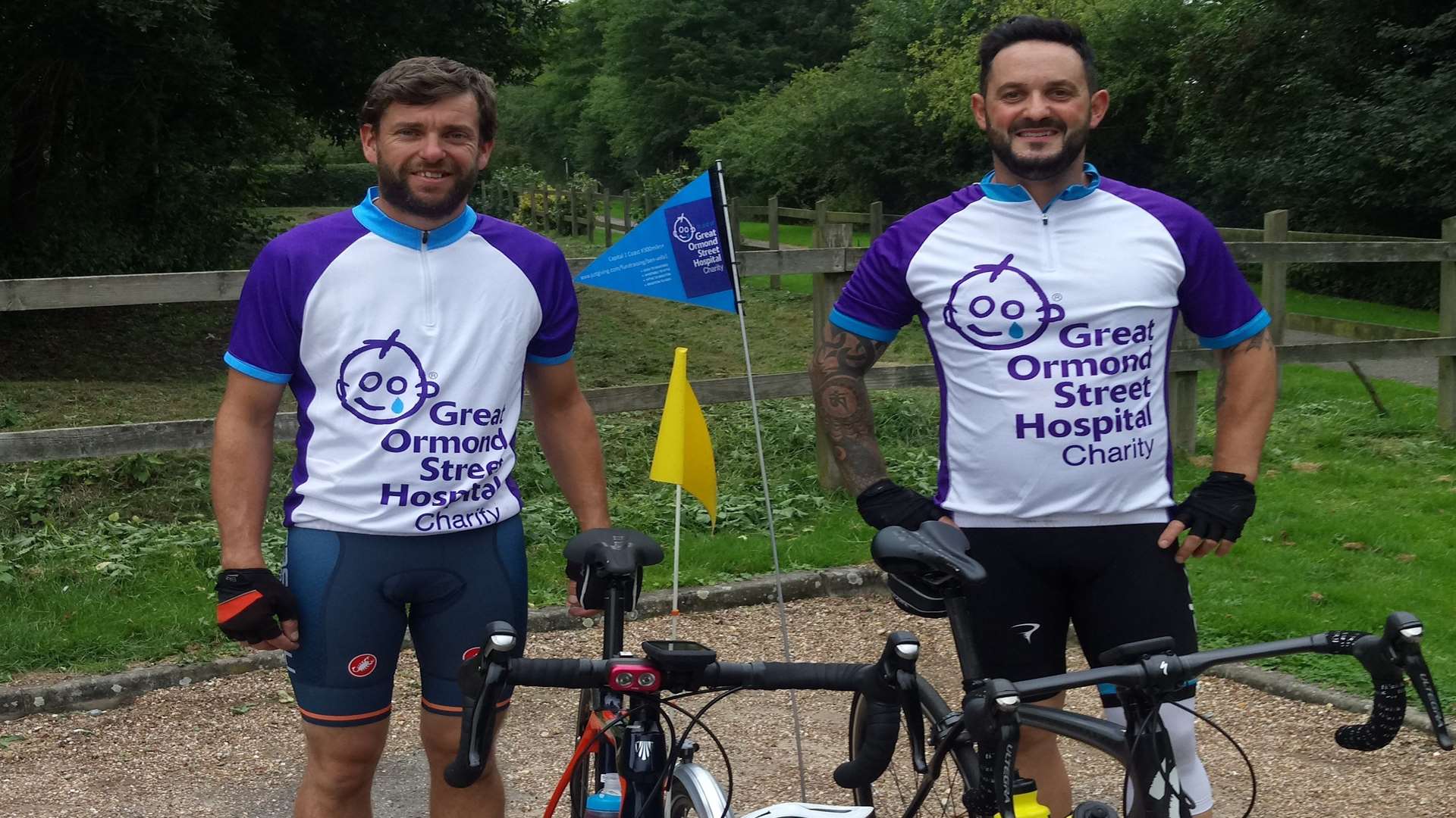 Ben Vella (right) and his mate Nolan Willis will cycle almost 350 miles for Great Ormond Street Hospital
