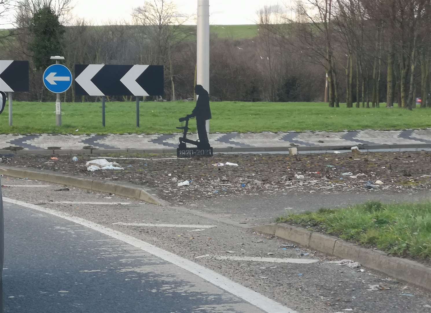 Mysterious new artwork commemorating Captain Tom Moore has appeared at the roundabout in Medway