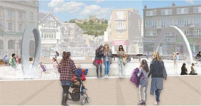An artist's impression of the future new look Market Square. Picture: Dover District Council