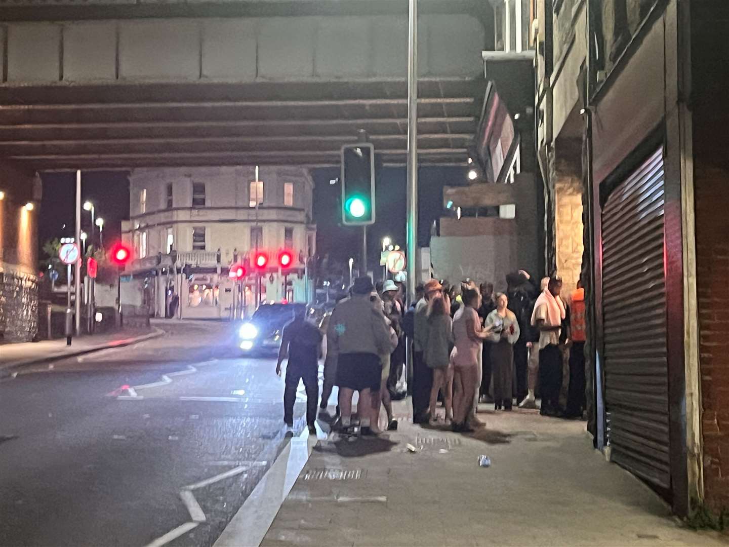 The queue outside Tap N Tin in Chatham. Picture: Megan Carr