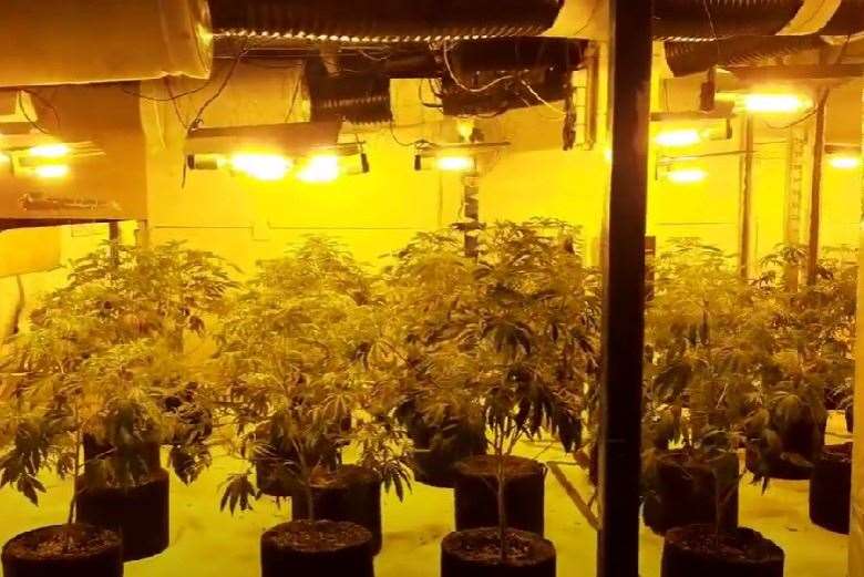 Both defendants had been promised payment for looking after the plants, were living in squalid conditions in the unit and no evidence found of them receiving any money, the court heard. Picture: Kent Police