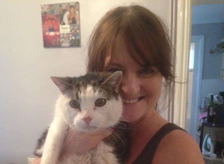 Kitty reunited with owner Martine Docherty