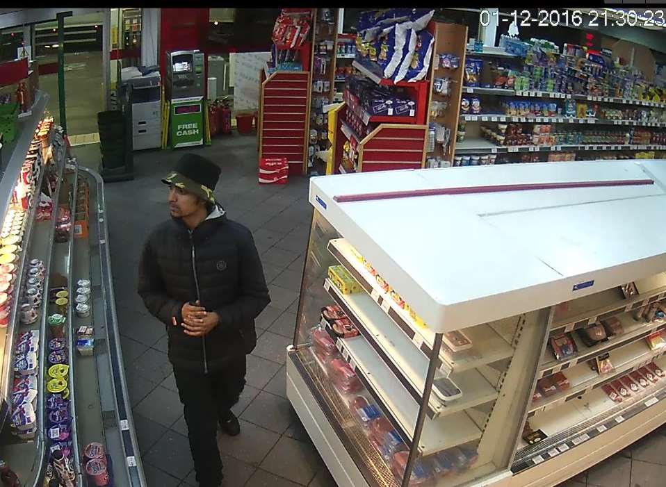 Singh at the service station. Picture: Kent Police.