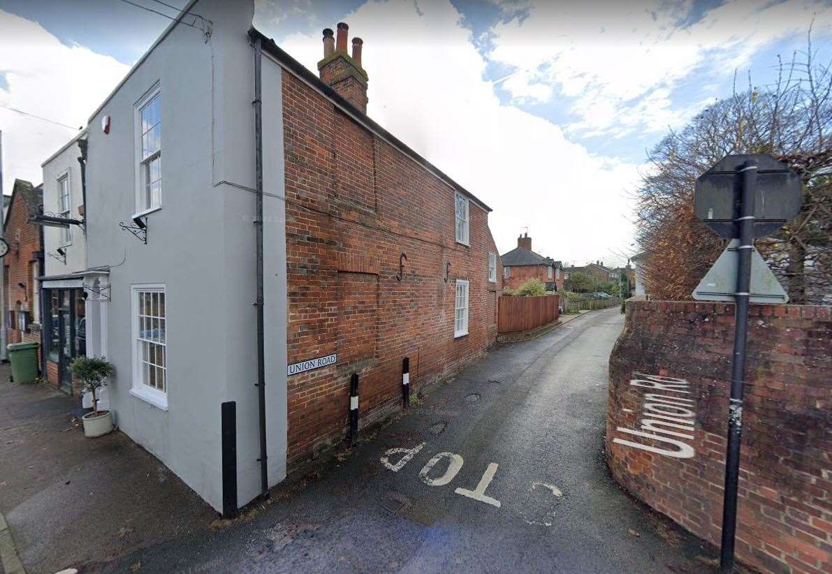The narrow entrance to Union Road and the High Street in Bridge where the lorry got stuck. Picture: Google