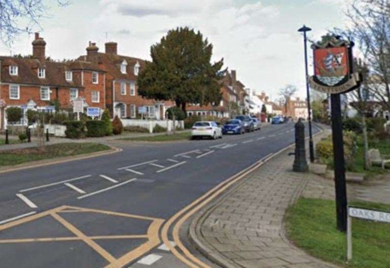 The collision happened on the A28 in Tenterden. Picture: Google