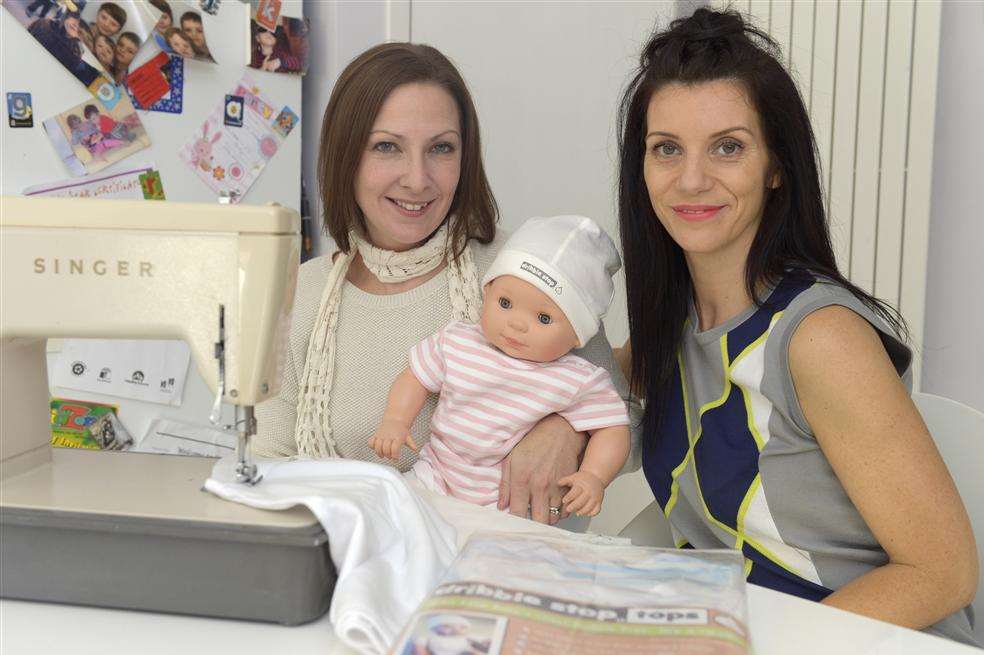 Tracy Wilson and Emma Brown have invented a non-dribble top for babies
