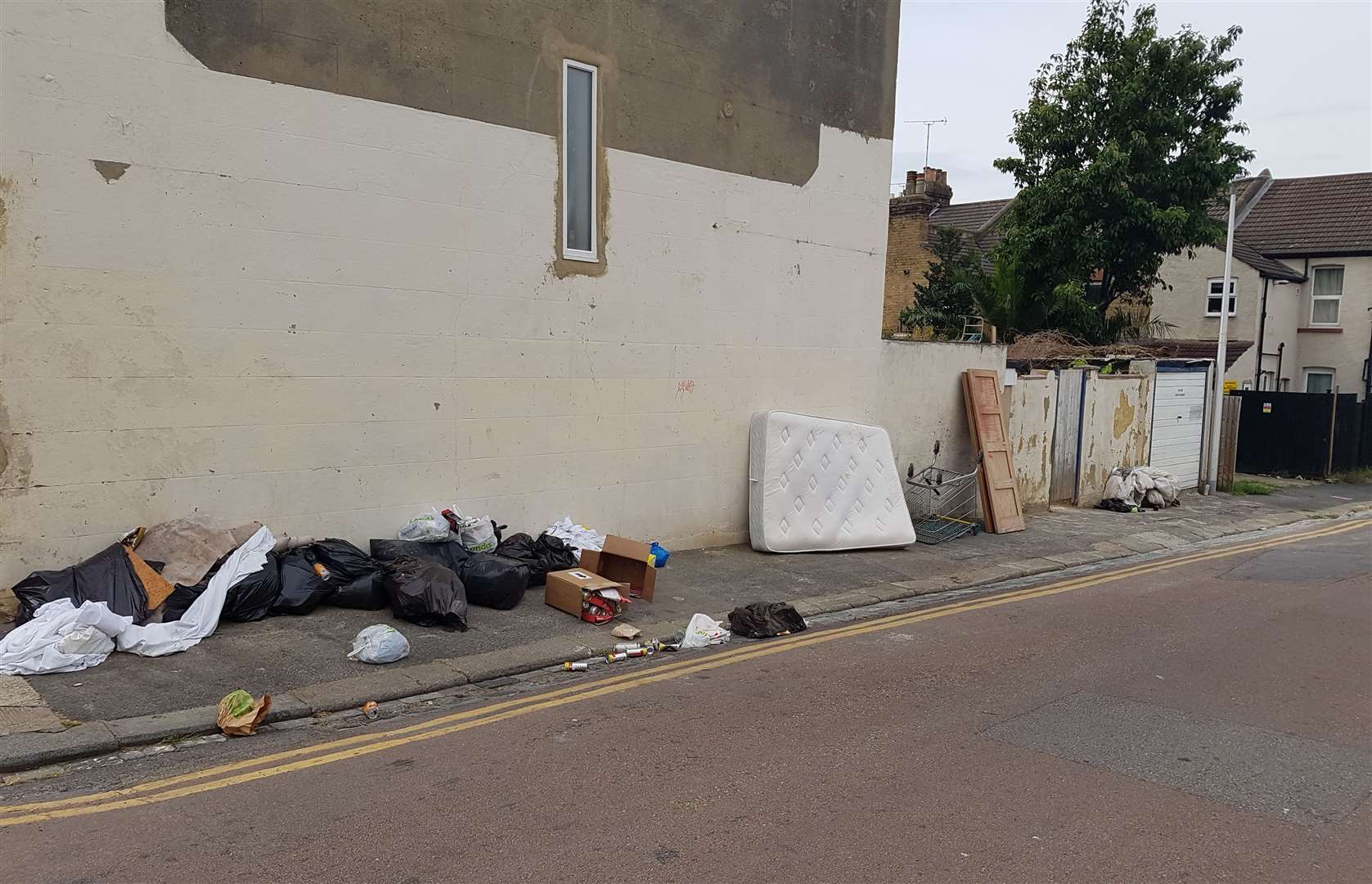 The street is a hot spot for fly tipping