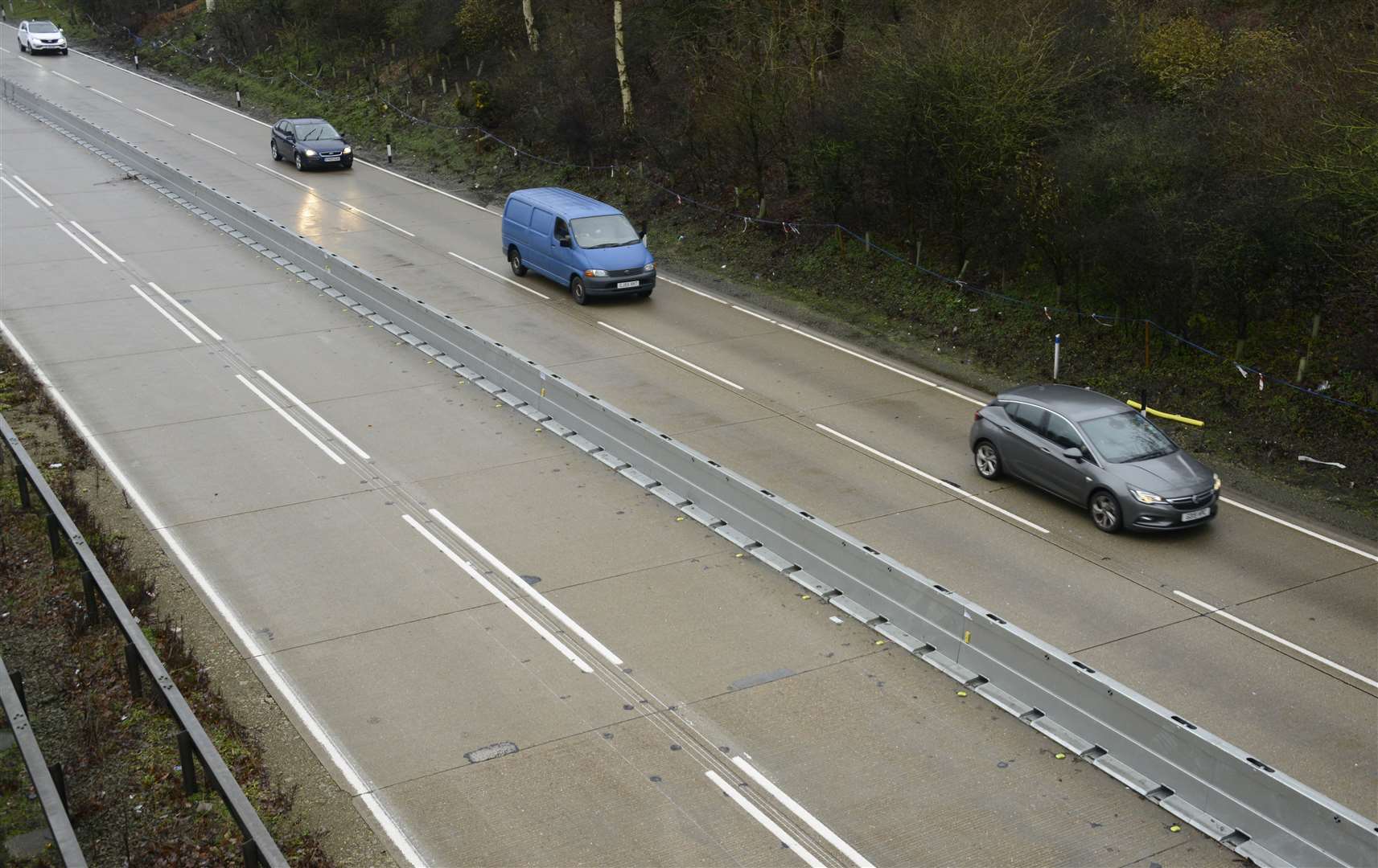 The barriers on the M20 will be removed and work will start on Monday. Picture: Paul Amos
