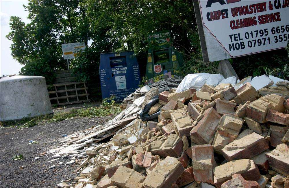 Debris dumped at Sheerness East Working Men's Club
