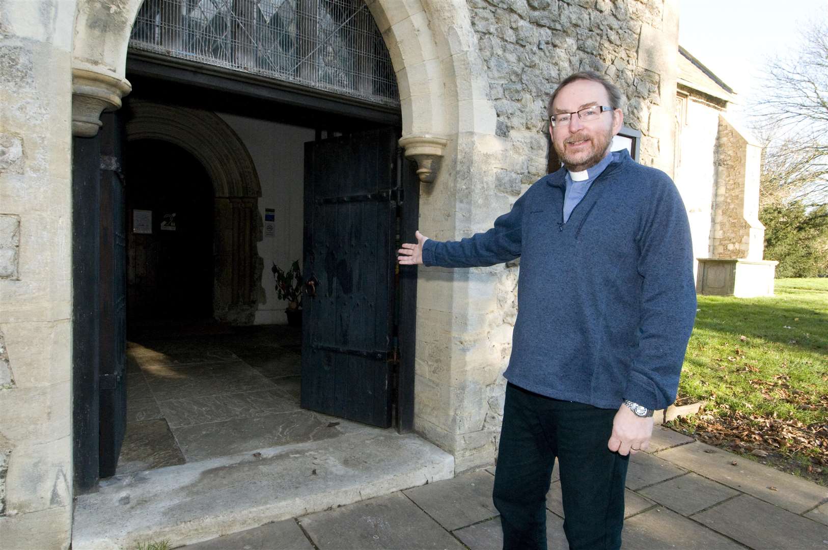 Rev Tim Hall, vicar of the Benefice of West Sheppey, has introduced an open door policy for Minster Abbey. Picture: Rob Canis FM2369983 (3584050)