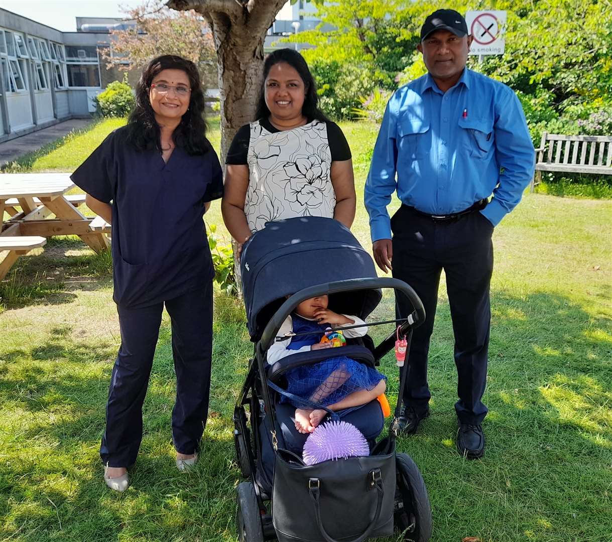 Amala and her parents visited Dr Rajasri
