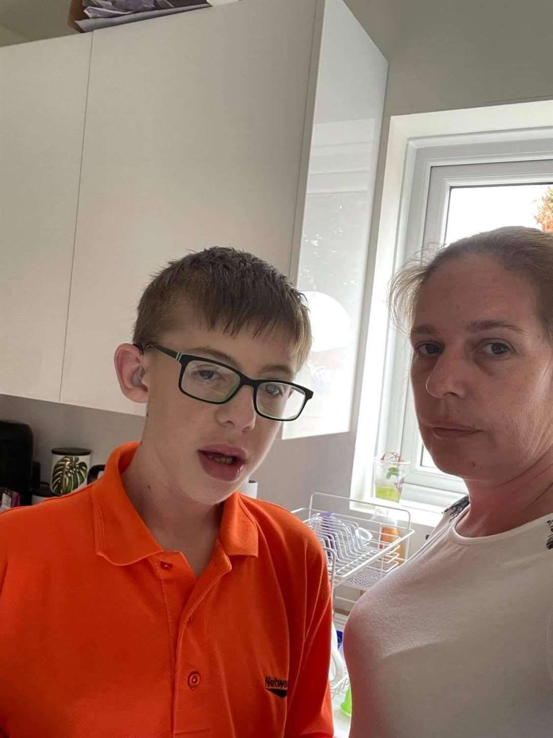 Hayden, who is diagnosed with a rare disease, and his mother Hayley