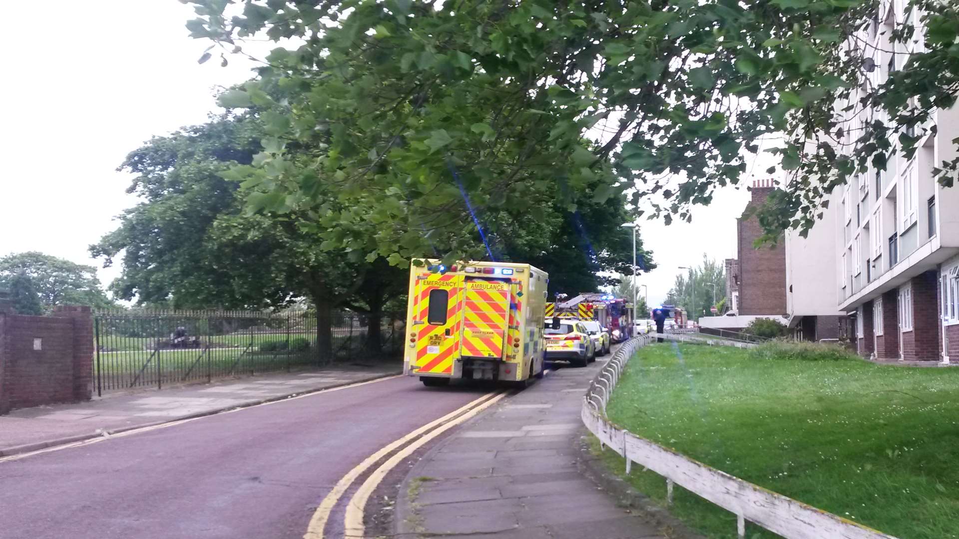 Ambulances are also near Chantry Court