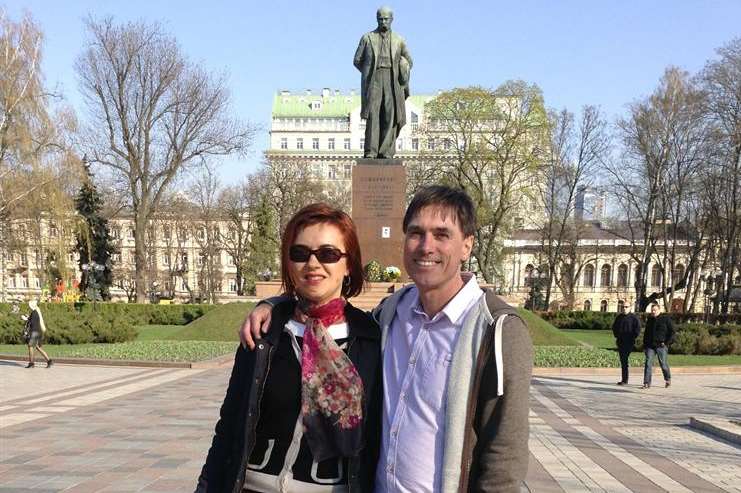 Niyole and Mark Stratford in Kiev, Ukraine