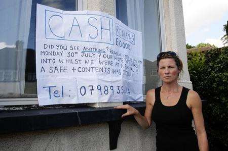 Tracey Taylor put up a £10k reward after a burglary