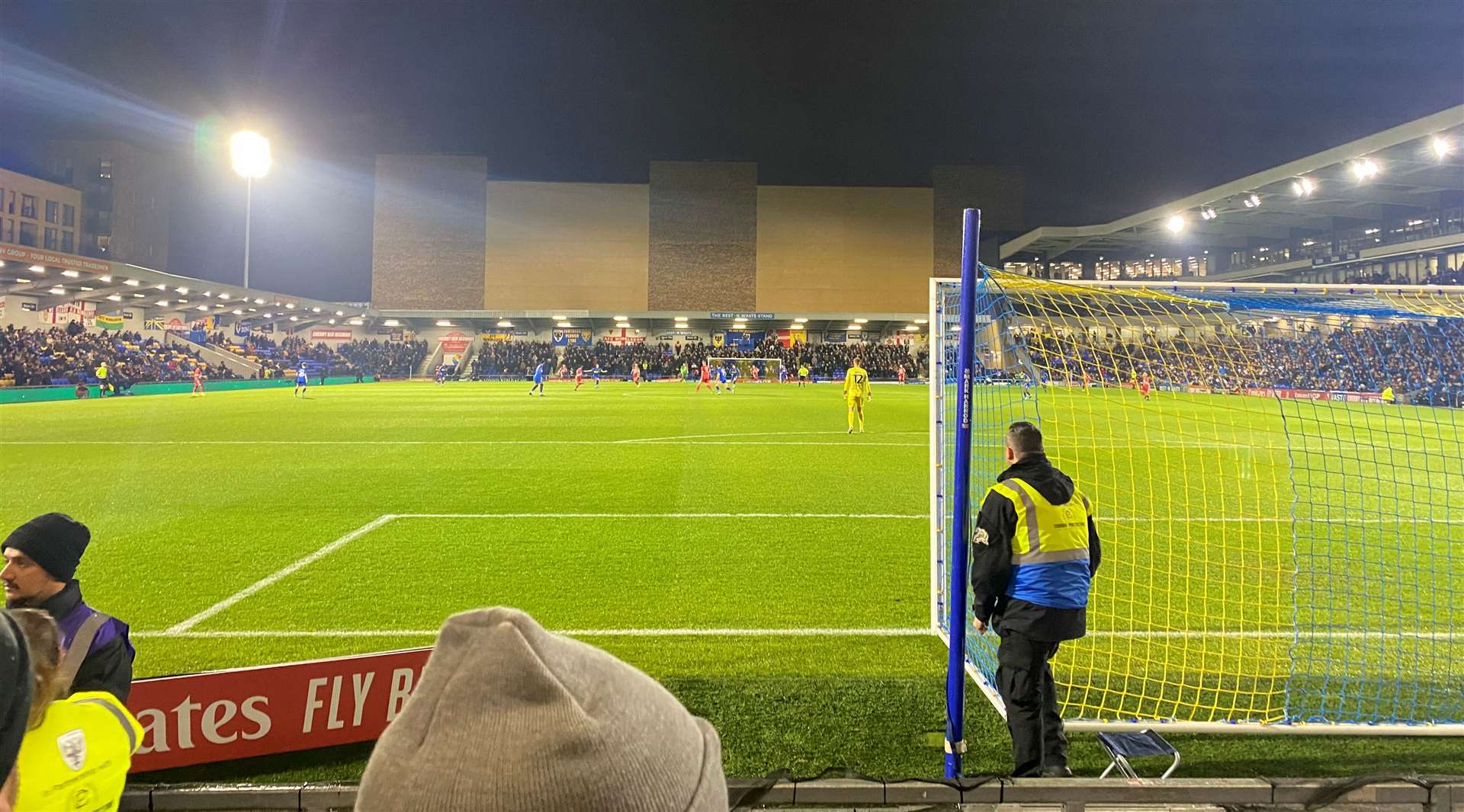 The view from the away end during Ramsgate's FA Cup tie at Plough Lane.
