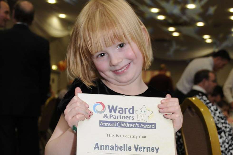 Annabelle Verney with her Triumph over Adversity award last year