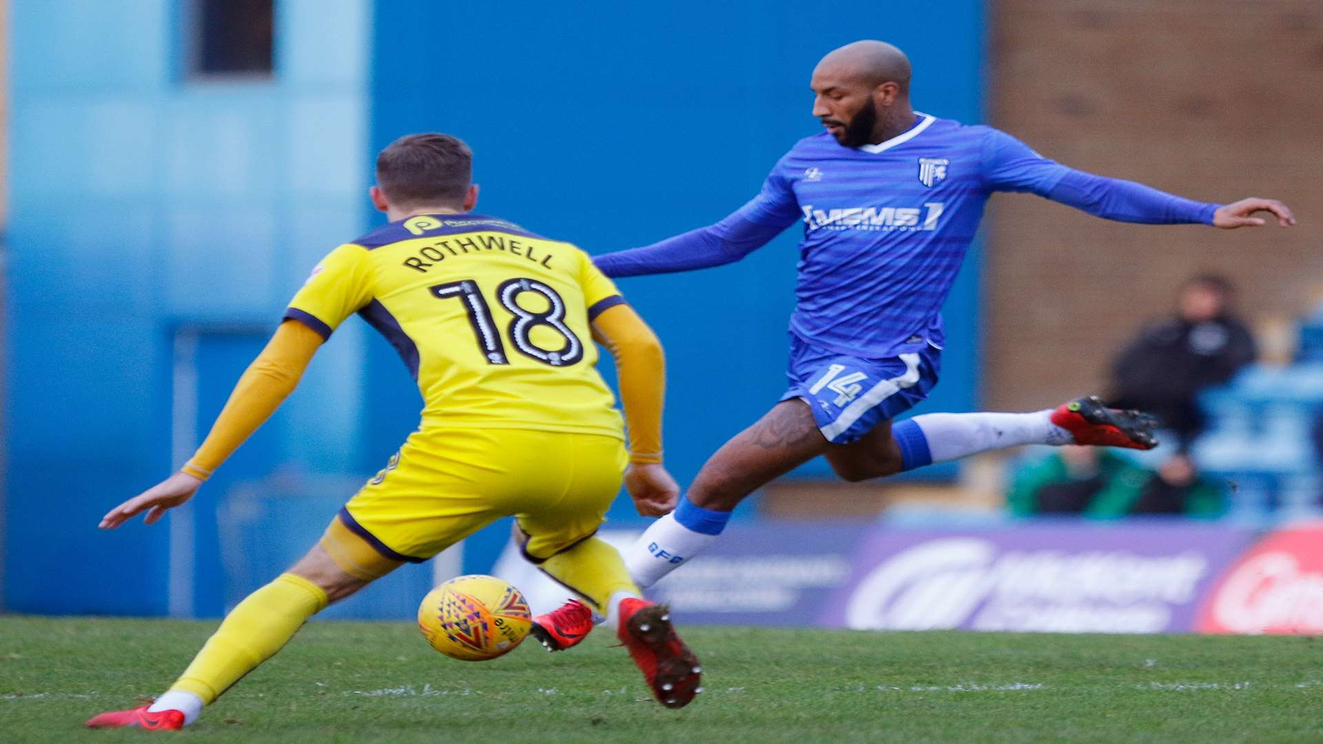 Striker Josh Parker in action against Oxford United Picture: Andy Jones