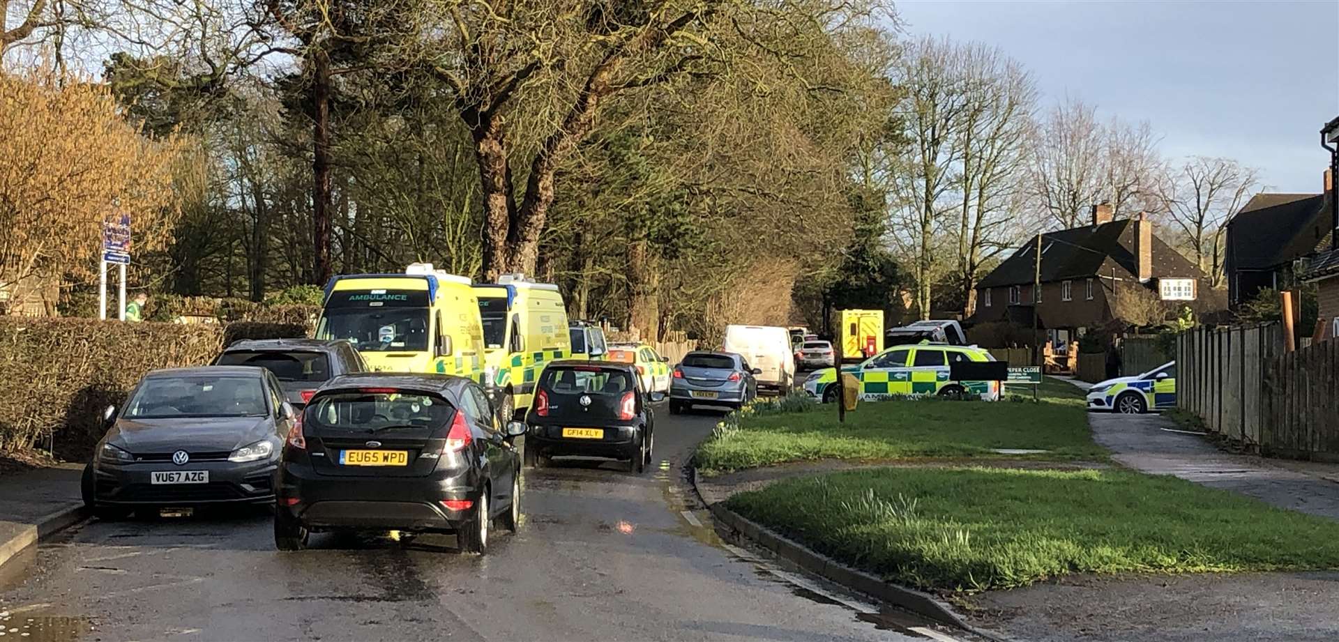 The accident happened in Eyhorne Street. Picture: Adam Ward
