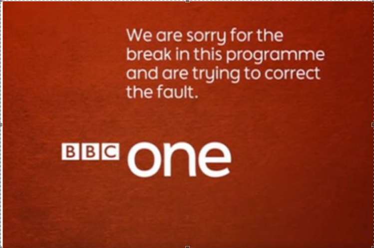 A technical fault forced the BBC off air